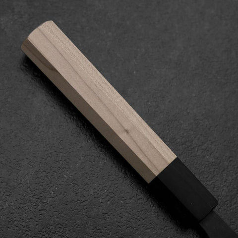 Bunka White Steel #2 Revêtement inox Kurouchi Manche en Buffle et Magnolia 170mm-[Musashi]-[Couteaux de cuisine japonais]