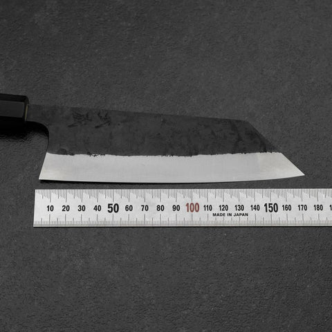 Bunka White Steel #2 Revêtement inox Kurouchi Manche en Buffle et Magnolia 170mm-[Musashi]-[Couteaux de cuisine japonais]