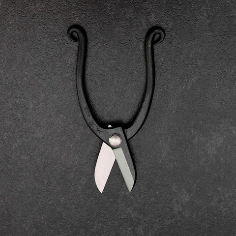 Ciseaux à Fleurs Musashi Noirs Blue Steel #2 Forgés à la Main 165mm-[Musashi]-[Couteaux de cuisine japonais]