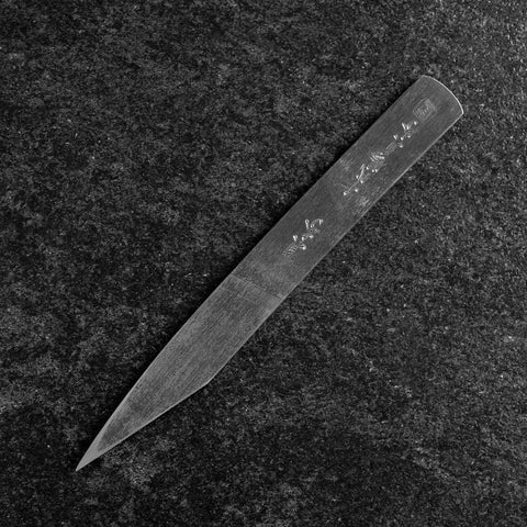 Couteau Kiridashi Blue Steel #1 Poli Manche en Acier Inoxydable 55mm avec Coffret en Bois de Paulownia-[Musashi]-[Couteaux de cuisine japonais]