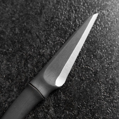 Couteau Kiridashi D2 Poli Acier Inoxydable Manche Design de Bambou 70mm avec Étui Cuir-[Musashi]-[Couteaux de cuisine japonais]