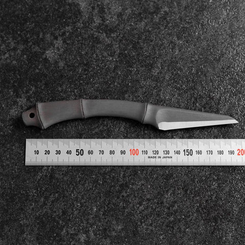 Couteau Kiridashi D2 Poli Acier Inoxydable Manche Design de Bambou 70mm avec Étui Cuir-[Musashi]-[Couteaux de cuisine japonais]