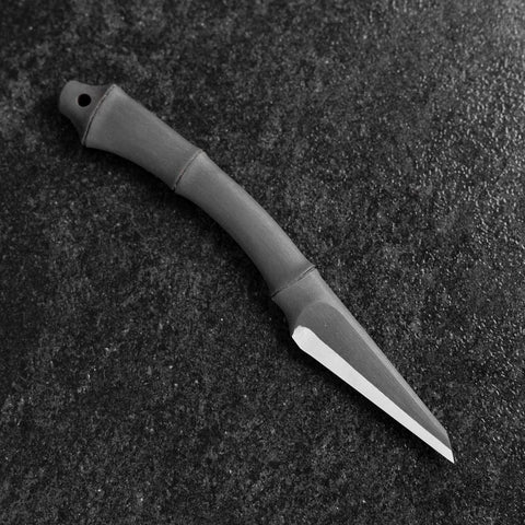 Couteau Kiridashi D2 Poli Acier Inoxydable Manche Design de Bambou 70mm avec Étui Cuir-[Musashi]-[Couteaux de cuisine japonais]