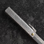 Couteau Pliant White Steel #2 75mm Carbone Tsuchime Knifegata avec Boîte en Bois de Paulownia-[Musashi]-[Couteaux de cuisine japonais]