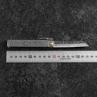 Couteau Pliant White Steel #2 75mm Carbone Tsuchime Knifegata avec Boîte en Bois de Paulownia-[Musashi]-[Couteaux de cuisine japonais]