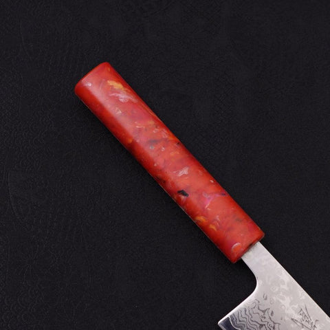 Couteau Tsushima Kiritsuke VG-10 Damas Manche Océan Rouge 210mm-[Musashi]-[Couteaux de cuisine japonais]