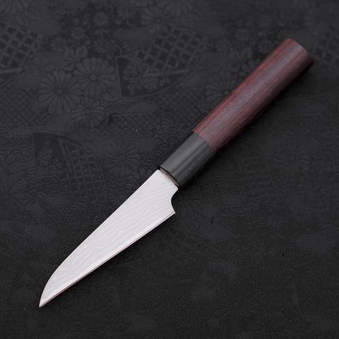 Couteau à Éplucher VG-10 Damas Manche Bois de Rose 90mm-[Musashi]-[Couteaux de cuisine japonais]