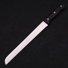 Couteau à Pain Molybdenum Poli Manche Occidental Noir 250mm-[Musashi]-[Couteaux de cuisine japonais]