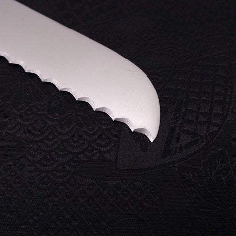 Couteau à Pain Molybdenum Poli Manche Occidental Noir 250mm-[Musashi]-[Couteaux de cuisine japonais]