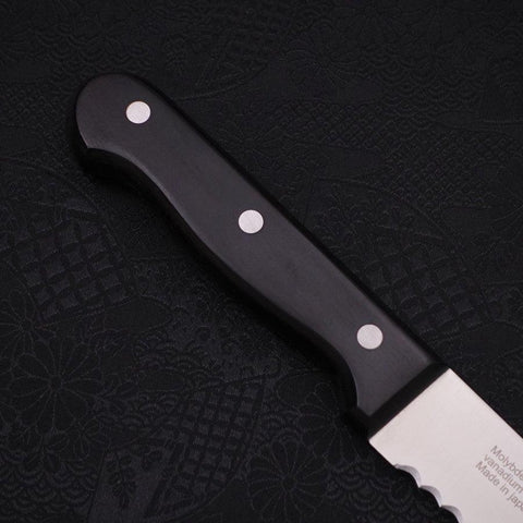 Couteau à Pain Molybdenum Poli Manche Occidental Noir 250mm-[Musashi]-[Couteaux de cuisine japonais]