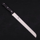 Couteau à Pain Molybdenum Poli Manche Occidental Noir 250mm-[Musashi]-[Couteaux de cuisine japonais]