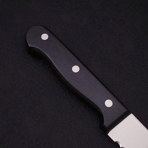 Couteau à Pain Molybdenum Poli Manche Occidental Noir 300mm-[Musashi]-[Couteaux de cuisine japonais]