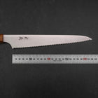 Couteau à Pain Molybdenum Poli Manche Yaki Urushi 230mm-[Musashi]-[Couteaux de cuisine japonais]