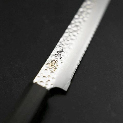 Couteau à Pain VG-10 Tsuchime Manche en Ébène 210mm-[Musashi]-[Couteaux de cuisine japonais]