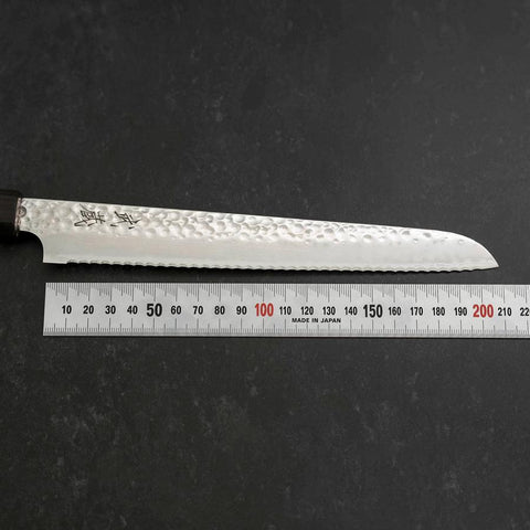 Couteau à Pain VG-10 Tsuchime Manche en Ébène 210mm-[Musashi]-[Couteaux de cuisine japonais]