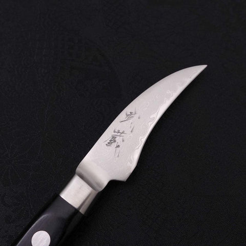 Couteau à éplucher VG-5 Damas Manche Occidental Noir 70mm-[Musashi]-[Couteaux de cuisine japonais]