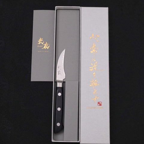 Couteau à éplucher VG-5 Damas Manche Occidental Noir 70mm-[Musashi]-[Couteaux de cuisine japonais]