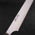 Couteau à pain Molybdenum Poli Manche en Ébène 230mm-[Musashi]-[Couteaux de cuisine japonais]