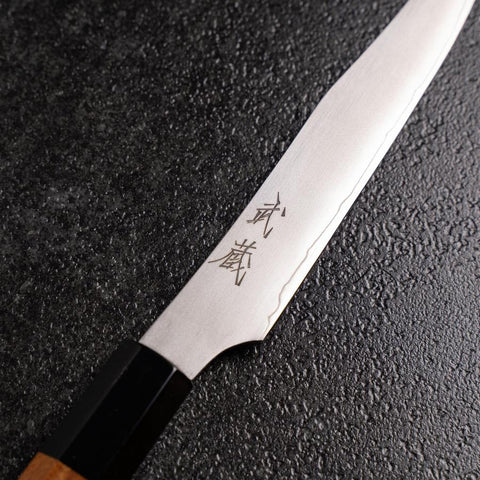 Couteau à steak AUS-10 Kasumi Manche en Buffle et Bubinga 125mm-[Musashi]-[Couteaux de cuisine japonais]