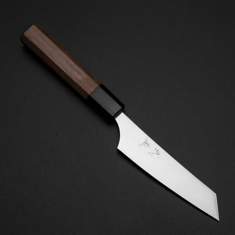 Couteau à steak AUS-8 Poli Manche en Noyer 115mm-[Musashi]-[Couteaux de cuisine japonais]