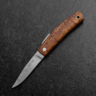Couteau de Poche AUS-8 Koa Hawaïen Couteau d’Extérieur 55 mm avec Étui Cuir-[Musashi]-[Couteaux de cuisine japonais]