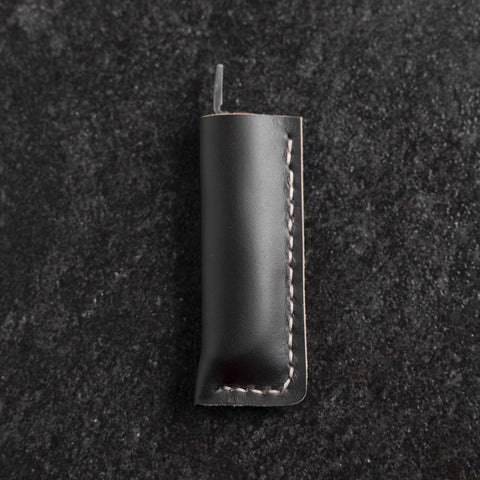 Couteau de Poche VG-10 Plaid Bois Stabilisé Couteau d’Extérieur 55 mm avec Étui Cuir-[Musashi]-[Couteaux de cuisine japonais]