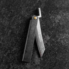 Couteau de Poche White Steel #2 90mm Carbon Tsuchime Knifegata Noir Boîte en Bois de Paulownia-[Musashi]-[Couteaux de cuisine japonais]