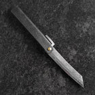 Couteau de Poche White Steel #2 90mm Carbon Tsuchime Knifegata Noir Boîte en Bois de Paulownia-[Musashi]-[Couteaux de cuisine japonais]
