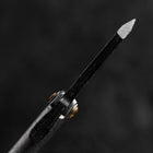Couteau de poche White Steel #2 45mm Carbon Kurouchi Tsuchime Knifegata boîte en bois Paulownia-[Musashi]-[Couteaux de cuisine japonais]