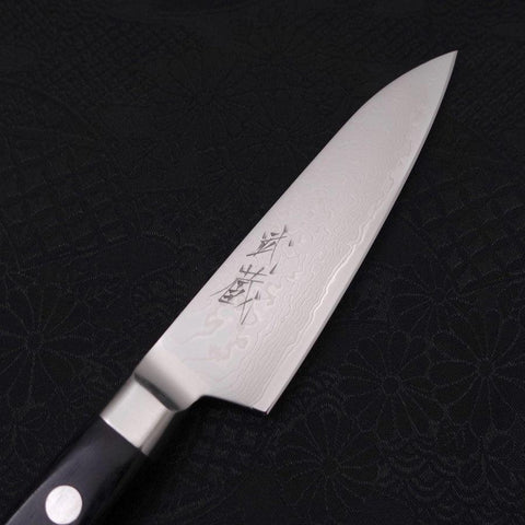 Couteau d'office VG-5 Damas Manche Occidental Noir 90mm-[Musashi]-[Couteaux de cuisine japonais]