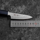 Couteau d'office White Steel #2 Tsuchime Manche Urushi Bleu Sombre 80mm-[Musashi]-[Couteaux de cuisine japonais]