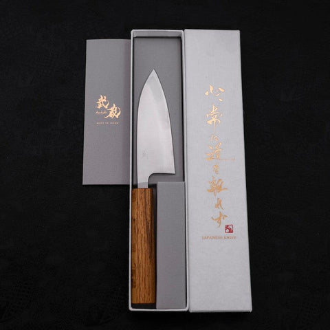 Deba AUS-8 Poli Manche en Chêne 120mm-[Musashi]-[Couteaux de cuisine japonais]