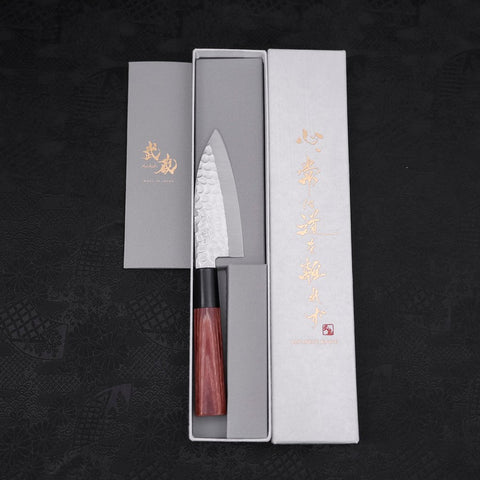 Deba AUS-8 Tsuchime Manche en Cerisier 105mm-[Musashi]-[Couteaux de cuisine japonais]