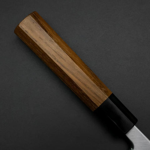 Deba Blue Steel #1 Hon-Kasumi Manche en Buffle et Bois de Teck 195mm-[Musashi]-[Couteaux de cuisine japonais]