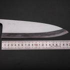 Deba Blue Steel #1 Hon-Kasumi Manche en Buffle et Bois de Teck 195mm-[Musashi]-[Couteaux de cuisine japonais]