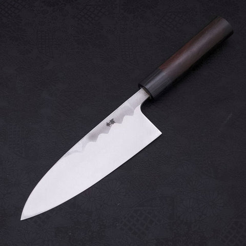 Deba Blue Steel #2 Damas Manche en Bois de Rose 165mm-[Musashi]-[Couteaux de cuisine japonais]