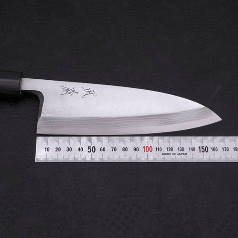 Deba Blue Steel #2 Damas Manche en Bois de Rose 165mm-[Musashi]-[Couteaux de cuisine japonais]