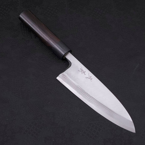 Deba Blue Steel #2 Damas Manche en Bois de Rose 165mm-[Musashi]-[Couteaux de cuisine japonais]