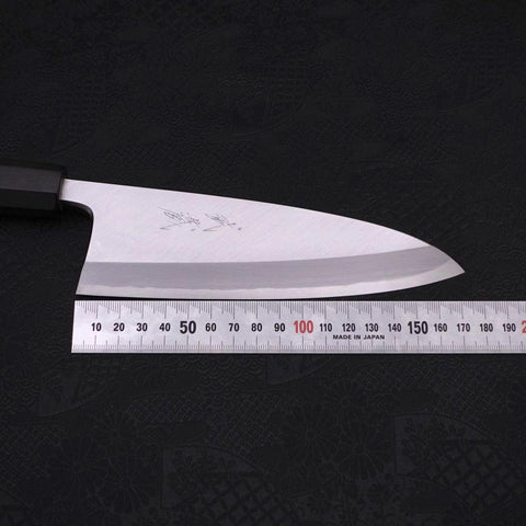 Deba Blue Steel #2 Kasumi Manche en Buffle et Magnolia 165mm-[Musashi]-[Couteaux de cuisine japonais]
