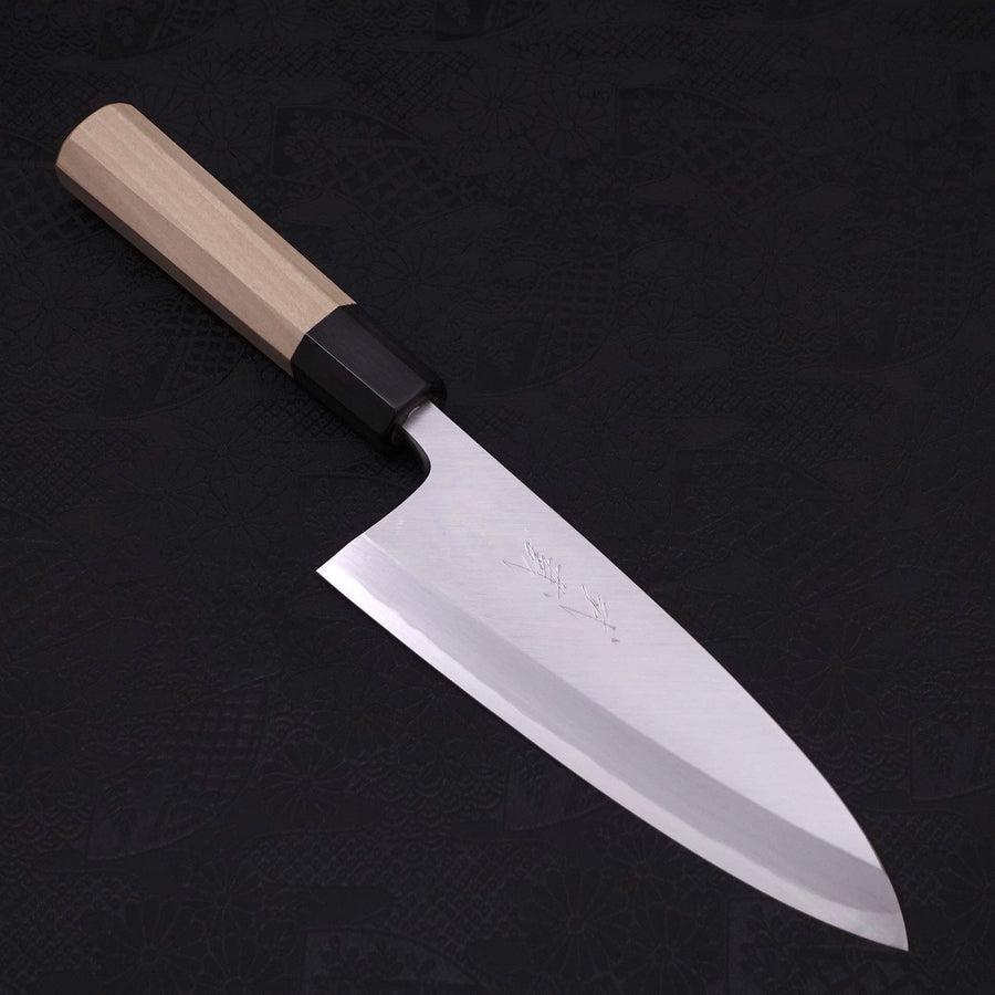 Deba Blue Steel #2 Kasumi Manche en Buffle et Magnolia 165mm-[Musashi]-[Couteaux de cuisine japonais]