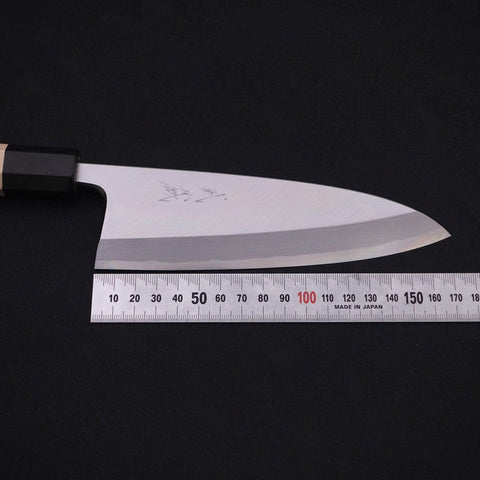 Deba Blue Steel #2 Kasumi Manche en Buffle et Magnolia 180mm-[Musashi]-[Couteaux de cuisine japonais]