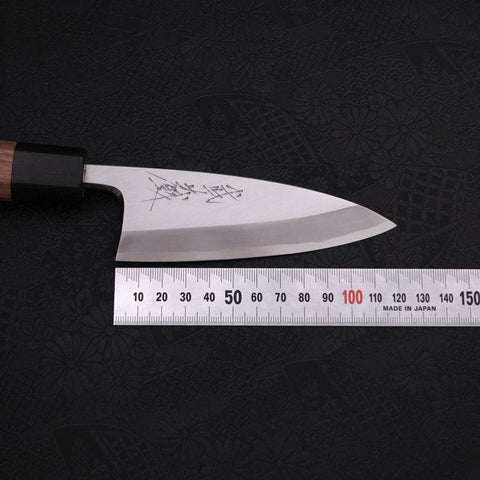 Deba Blue Steel #2 Kasumi Manche en Noyer 120mm-[Musashi]-[Couteaux de cuisine japonais]