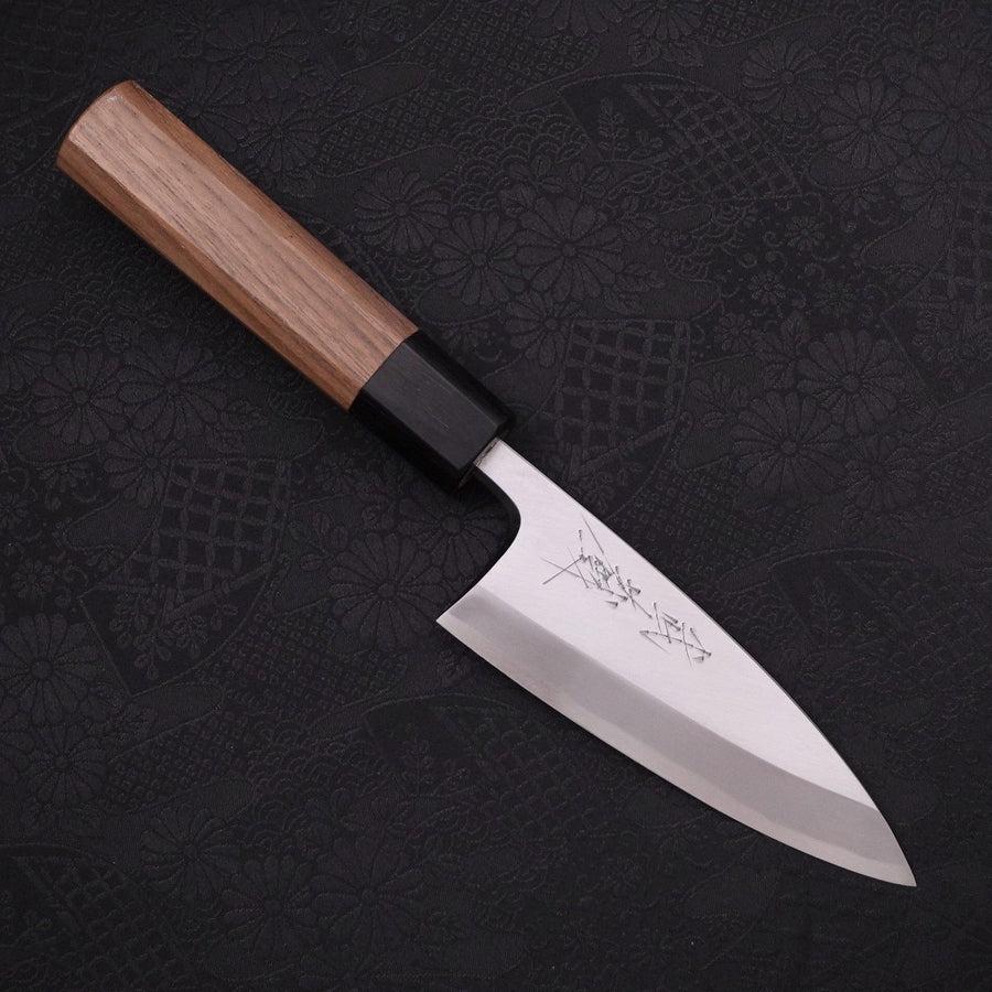 Deba Blue Steel #2 Kasumi Manche en Noyer 120mm-[Musashi]-[Couteaux de cuisine japonais]