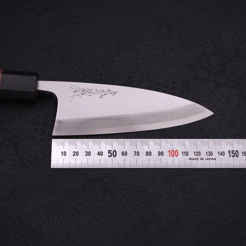 Deba Blue Steel #2 Kasumi Manche en Noyer 135mm-[Musashi]-[Couteaux de cuisine japonais]