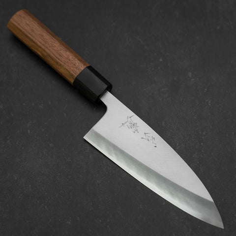 Deba Blue Steel #2 Kasumi Manche en Noyer 150mm-[Musashi]-[Couteaux de cuisine japonais]