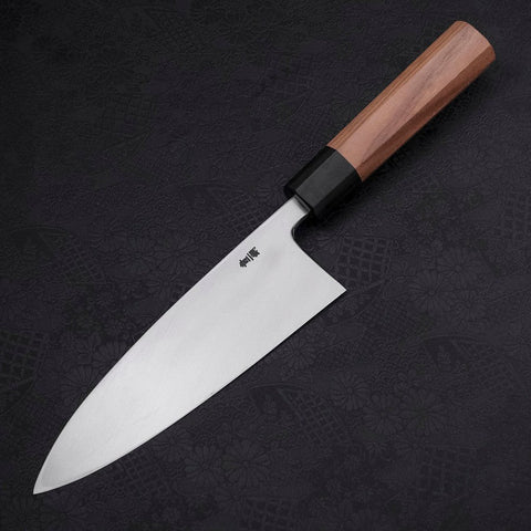 Deba Blue Steel #2 Kasumi Manche en Noyer 195mm-[Musashi]-[Couteaux de cuisine japonais]