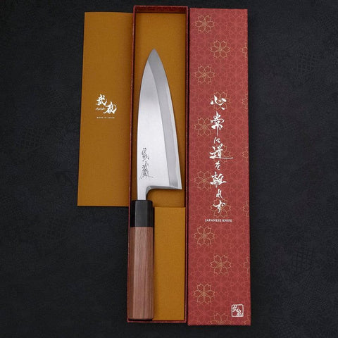 Deba Blue Steel #2 Kasumi Manche en Noyer 195mm-[Musashi]-[Couteaux de cuisine japonais]