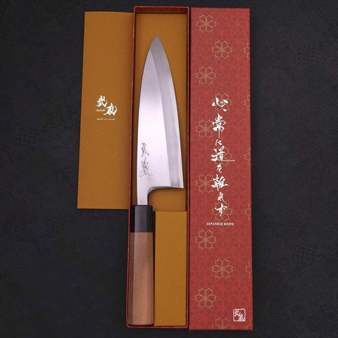 Deba Blue Steel #2 Kasumi Manche en Noyer 210mm-[Musashi]-[Couteaux de cuisine japonais]