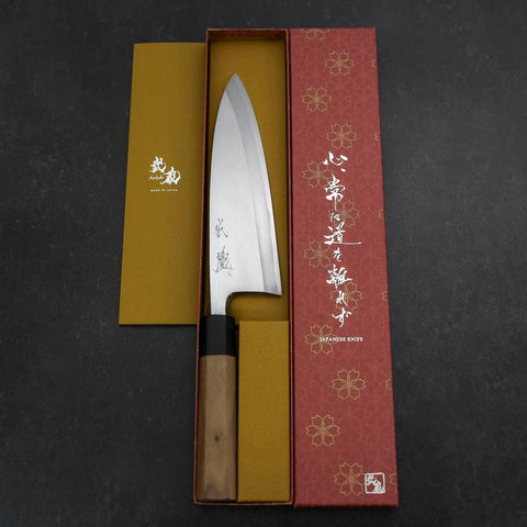 Deba Blue Steel #2 Kasumi Manche en Noyer 210mm-[Musashi]-[Couteaux de cuisine japonais]