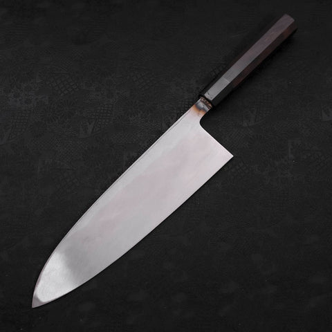 Deba Blue Steel #2 Kurouchi Manche en Buffle et Ébène 270mm - Epais-[Musashi]-[Couteaux de cuisine japonais]